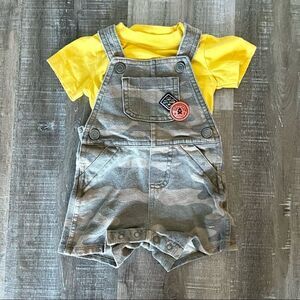 Carters camo overall set 